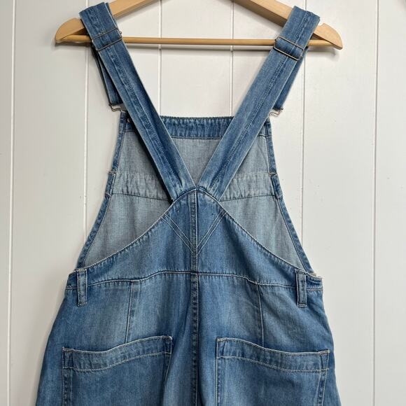 Free People jumpsuit denim Small one-piece overalls onesie cotton - Picture 8 of 9
